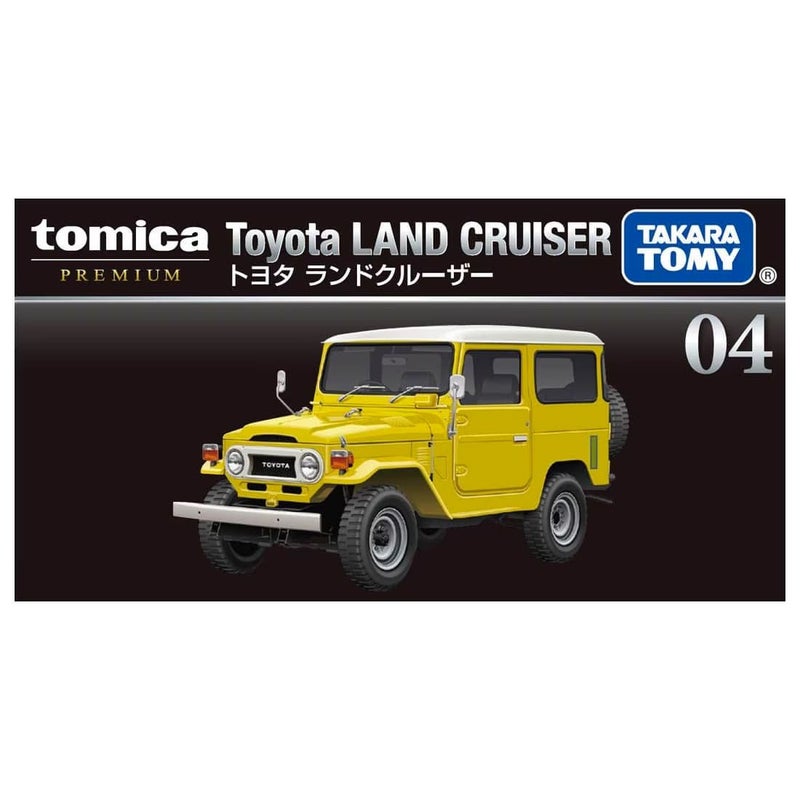 TAKARA TOMY تاكارا تومي توميكا بريميوم 04 تويوتا لاند كروزر سيارة مصبوبة (1:64، أصفر) - Image 1